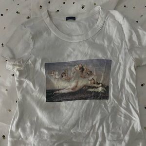 brandy melville print cropped w few stains